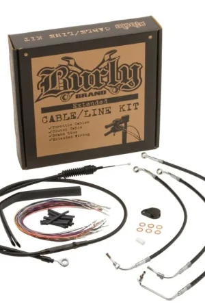 High Quality Burly Brand Control Kit 13in Bagger Bar - Black