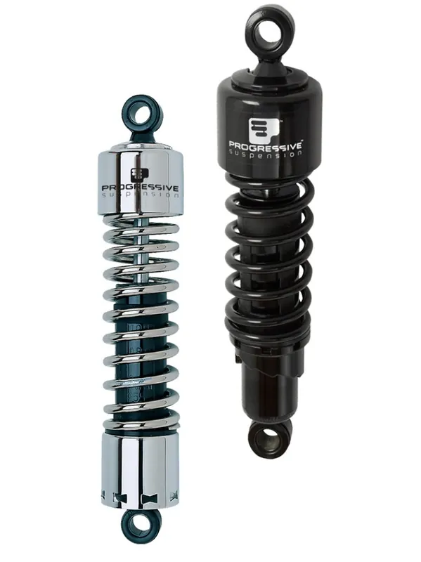 Progressive Harley 412 Series Shocks 13.5in - Black One Day Deal