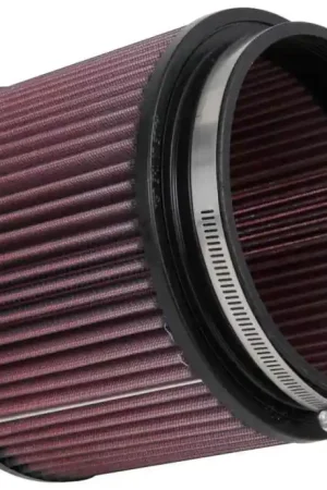 K&N Filter Universal Rubber Filter - Round Straight 3.5in Base OD x 3.5in Top OD x 5in H Free Returns