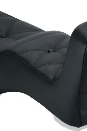 Mustang 08-21 HD Electra Glide,Rd Glide,Rd King,Str Glide Driver Backrest - Black w/ Red Stitching Same Day Shipping