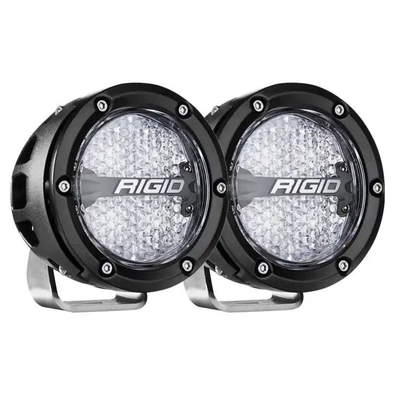 Instant Buy Rigid Industries 360-Series 4in LED Off-Road Diffused Beam - RGBW Backlight (Pair)
