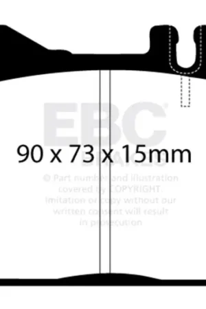 Shop Now EBC 76-79 Mercedes-Benz 230 Redstuff Front Brake Pads