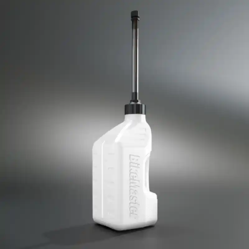 BikeMaster 2.5 Gallon White Jug Black Cap w/ Auto Shut Off Hose Holiday Sale
