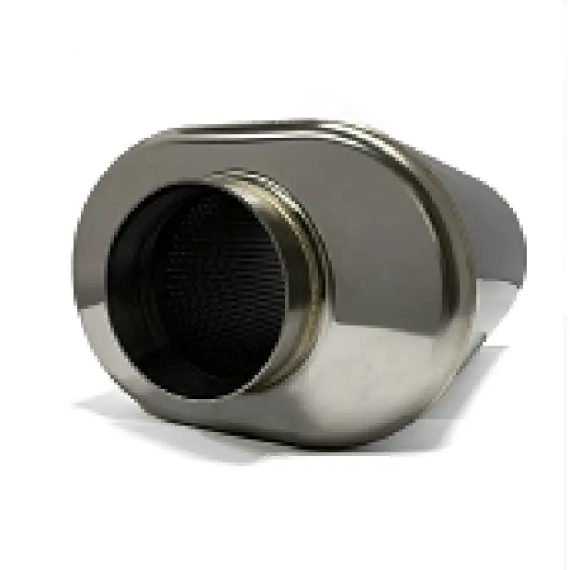 Stainless Bros 3.5in x 12.0in OAL SS304 Oval Muffler - Polished Exclusive Offer