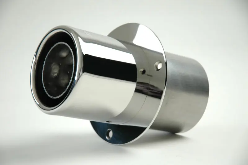 Save Now Gibson Marine Power Tip Muffler (Pair) Transom Mount - 4in Inlet/4in Length - Stainless