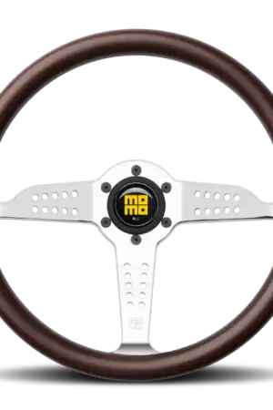 No Minimum Order Momo Super Grand Prix Steering Wheel 350 mm - Mahogany Wood/Pol Spokes