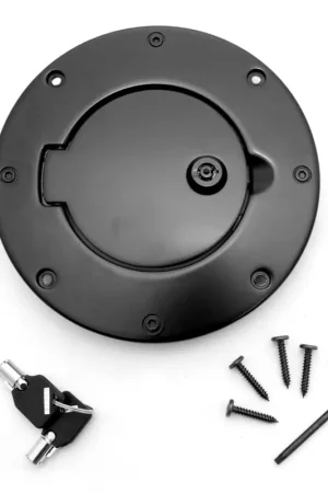 Rugged Ridge Locking Gas Cap Door Black Alum 97-06TJ Fast Shipping