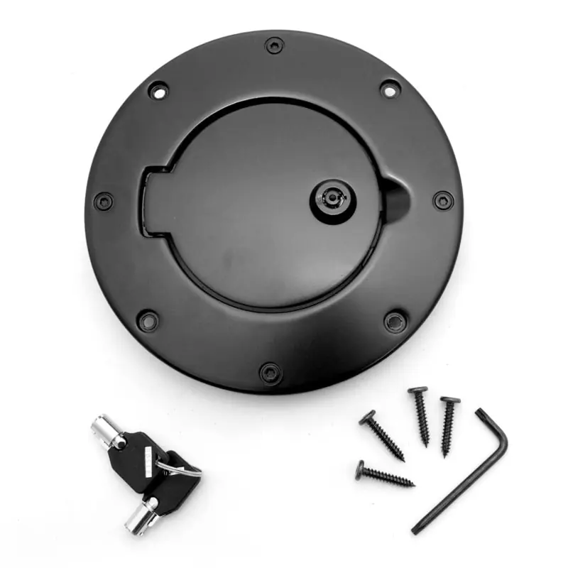 Rugged Ridge Locking Gas Cap Door Black Alum 97-06TJ Fast Shipping