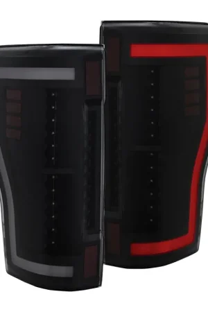 Same Day Shipping ANZO 2017+ Ford F-250 LED Taillights - Black/Smoke