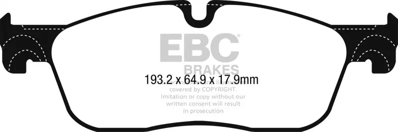 EBC 2016+ Jaguar F-Pace 2.0L TD (180) Yellowstuff Front Brake Pads Price Drop