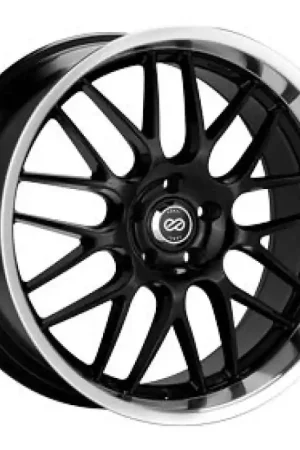 Deal Enkei Lusso 20 x 8.5 40mm Offset 5x114.3 Bolt Pattern Black w/ Machine Lip Wheel