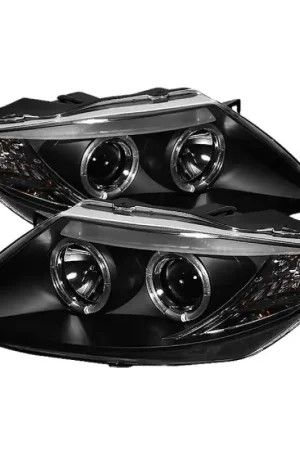 Next Day Delivery Spyder BMW Z4 03-08 Projector Headlights Halogen Model Only - LED Halo Black PRO-YD-BMWZ403-HL-BK