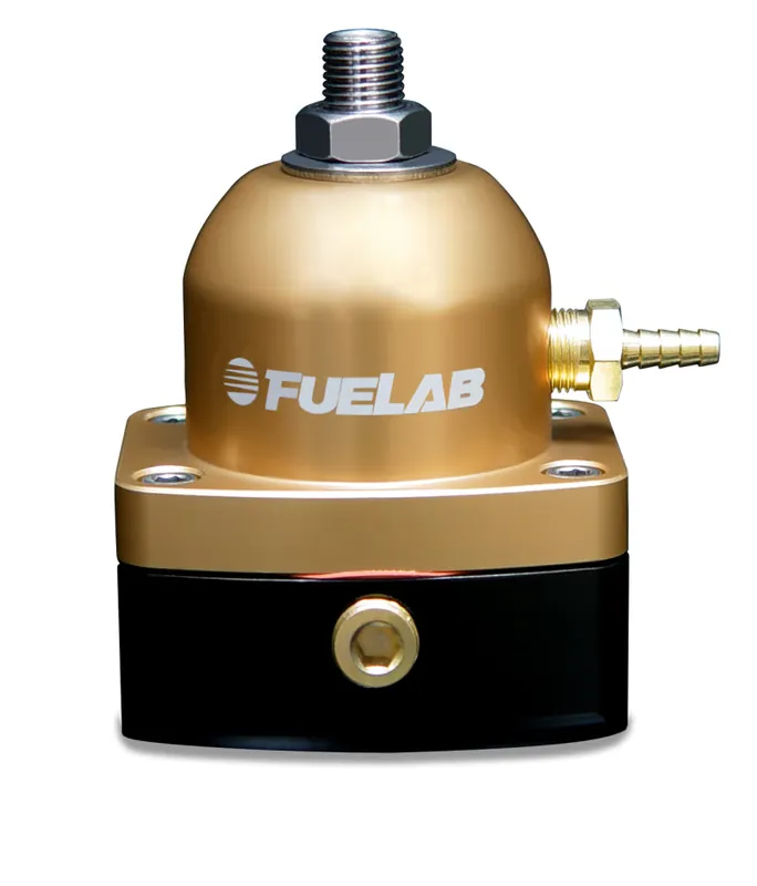 Fuelab 535 EFI Adjustable Mini FPR 25-90 PSI (2) -6AN In (1) -6AN Return - Gold Viral
