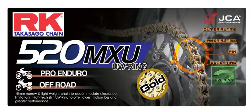RK Chain GB520MXU-110L UW-Ring - Gold Limited Time