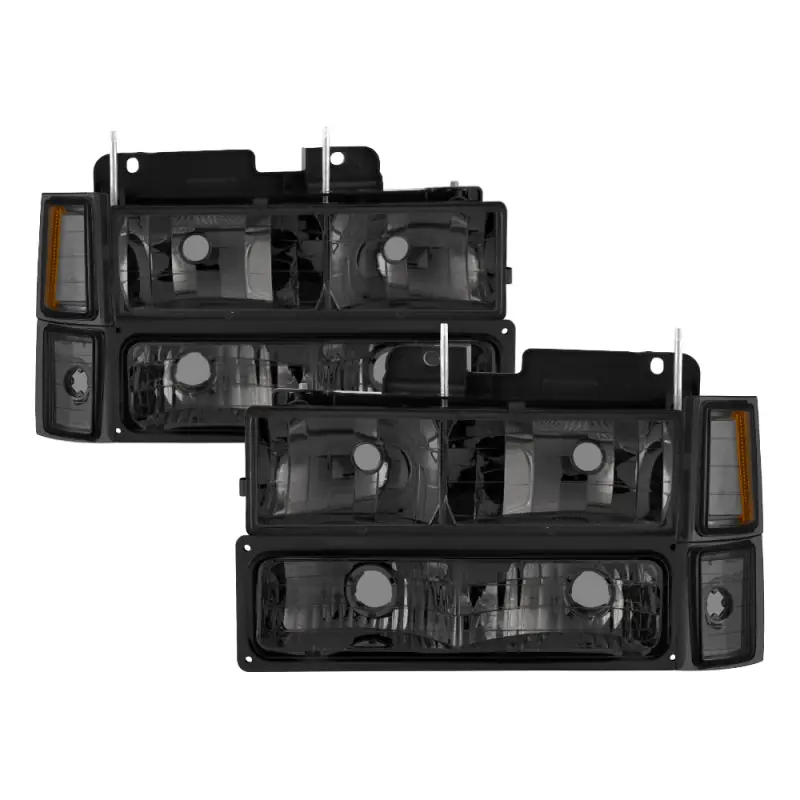 Don’t Miss Out xTune Chevy Suburban 94-98 Headlights w/ Corner & Parking Lights 8pcs Smoked HD-JH-CCK88-AM-SM-SET