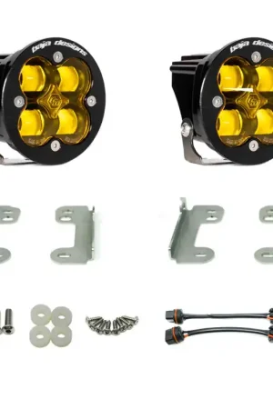 Top Rated Baja Designs 18-20 Jeep JL Fog Pocket Kit For Wrangler JL Sahara Squadron Amber Lens SAE FPK
