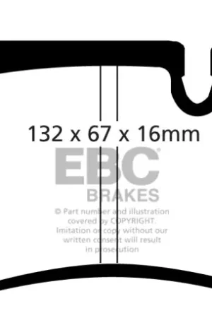 EBC 08-17 Audi R8 4.2L/5.2L Yellowstuff Rear Brake Pads Special Discount
