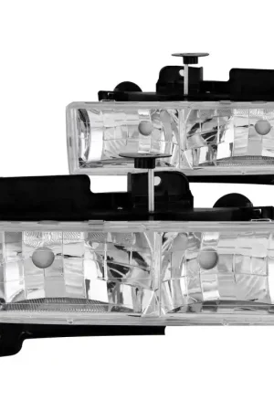 Final Sale ANZO 1988-1998 Chevrolet C1500 Crystal Headlights Chrome w/o Bulbs