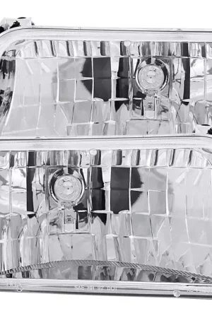 Hassle-Free Returns ANZO 1992-1996 Ford F-150 Crystal Headlights Chrome