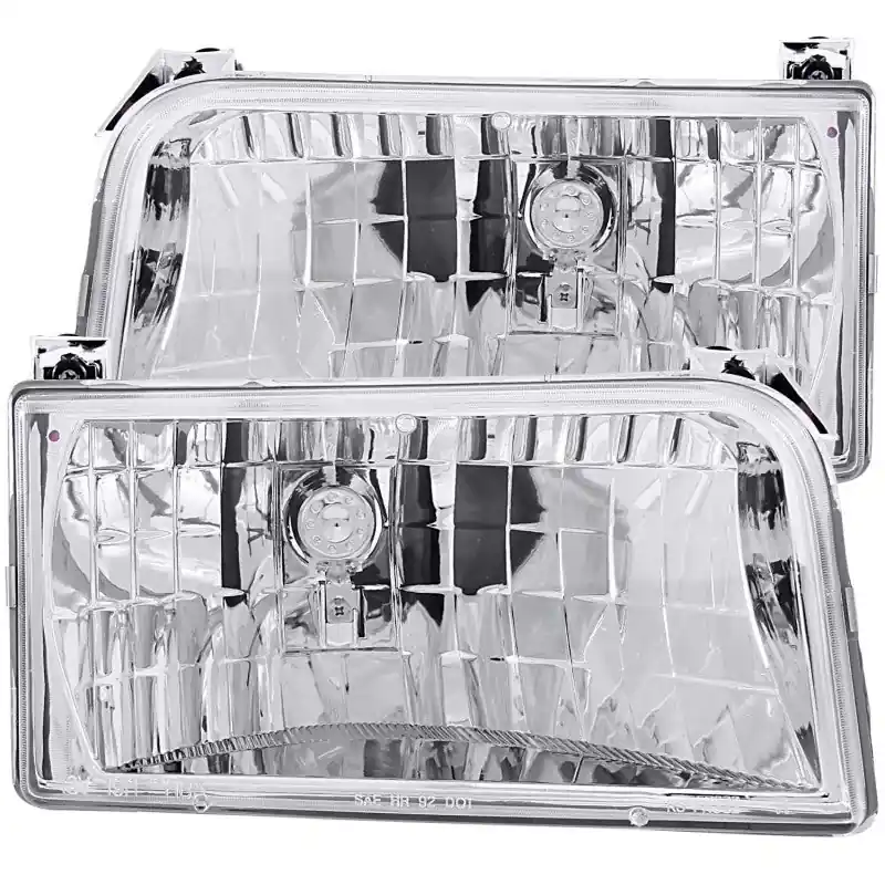 Hassle-Free Returns ANZO 1992-1996 Ford F-150 Crystal Headlights Chrome
