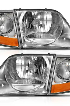 Best Price ANZO 1997-2003 Ford F-150 Crystal Headlight G2 Clear With Parking Light