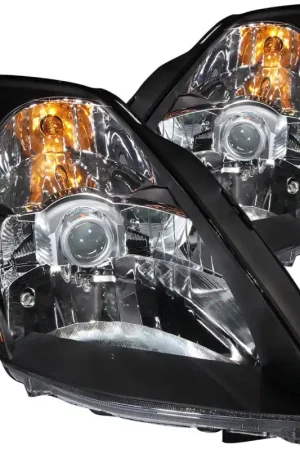 ANZO 2003-2005 Nissan 350Z Projector Headlights Black Final Sale