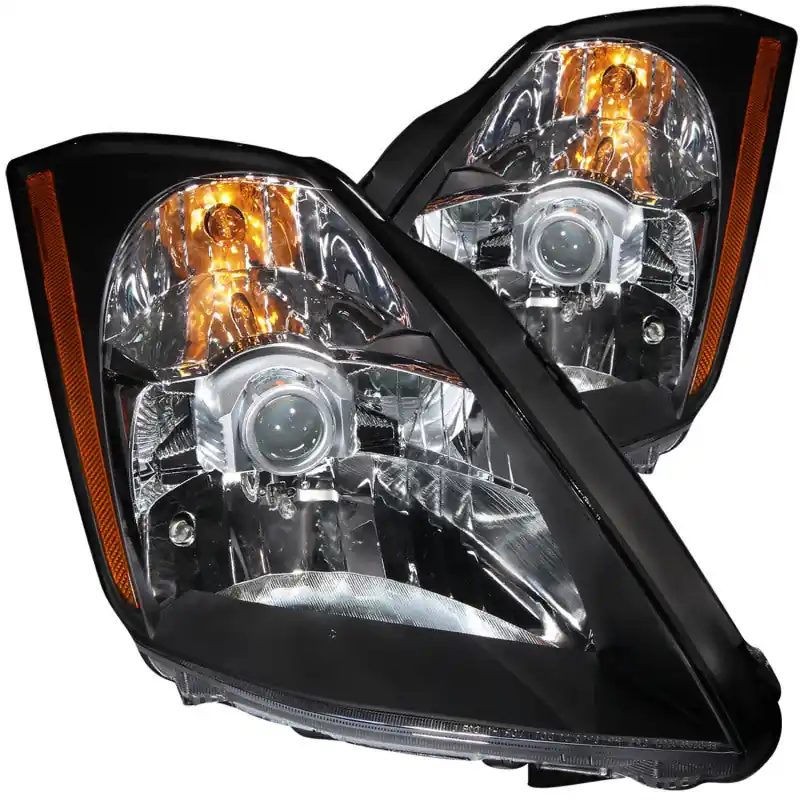 ANZO 2003-2005 Nissan 350Z Projector Headlights Black Final Sale