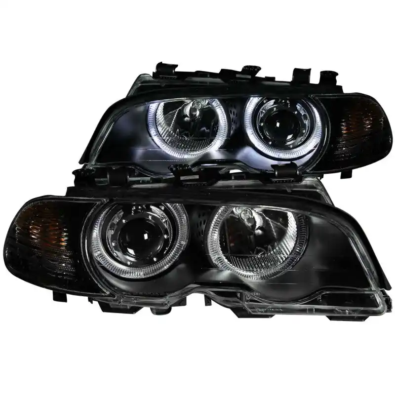 Price Cut ANZO 2000-2003 BMW 3 Series E46 Projector Headlights w/ Halo Black