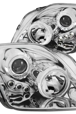 ANZO 1997-2001 Honda Prelude Projector Headlights w/ Halo Chrome w/ LED Budget
