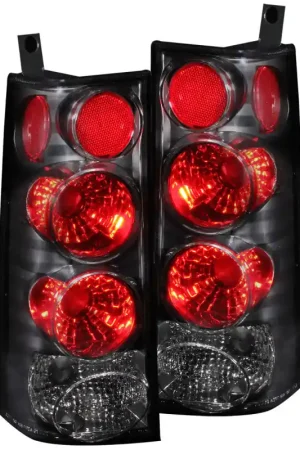 Premium ANZO 2003-2015 Chevrolet Express Taillights Black
