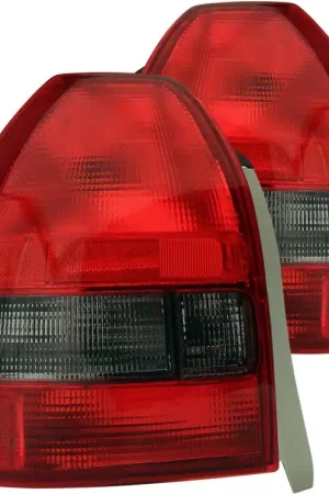 Best Seller ANZO 1996-2000 Honda Civic Taillights Red/Smoke