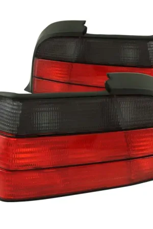 Best Price ANZO 1992-1998 BMW 3 Series E36 Coupe/Convertible Taillights Red/Smoke