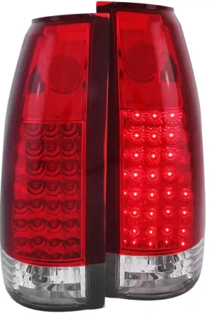 Certified ANZO 1999-2000 Cadillac Escalade LED Taillights Red Clear G2
