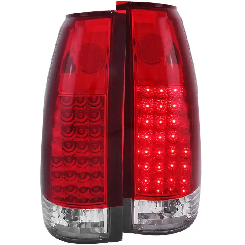 Certified ANZO 1999-2000 Cadillac Escalade LED Taillights Red Clear G2