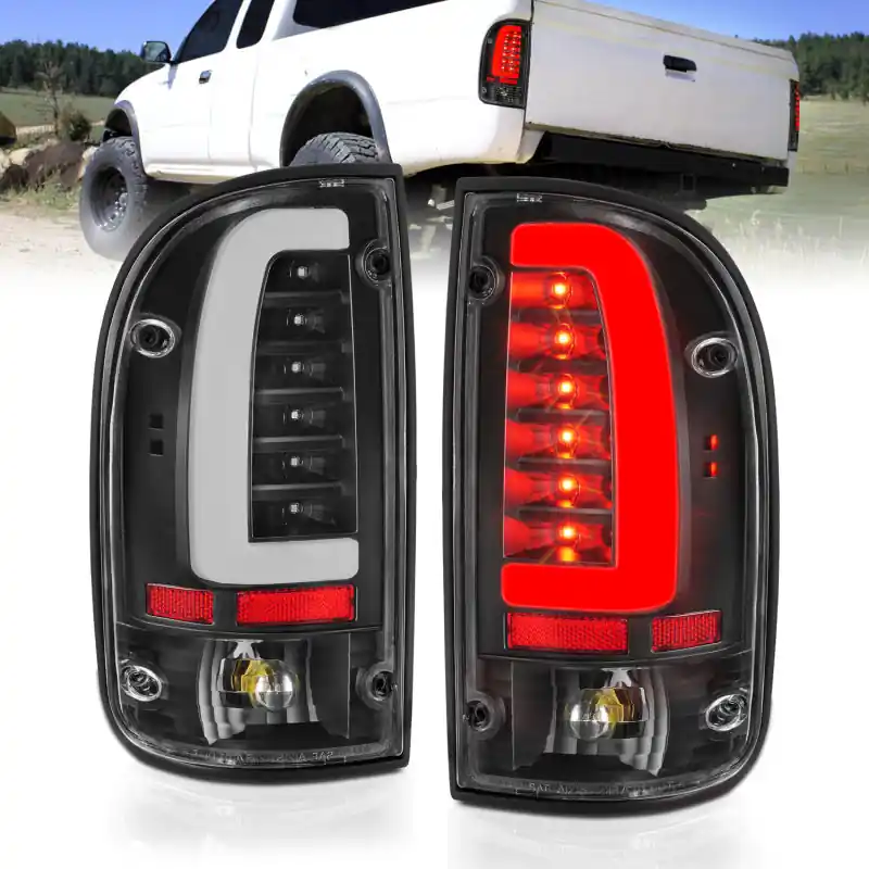 Luxury ANZO 95-00 Toyota Tacoma LED Taillights Black Housing Clear Lens (Pair)