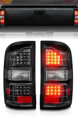 Place Order ANZO 2014-2018 GMC Sierra LED Tail Lights Black Housing Clear Lens