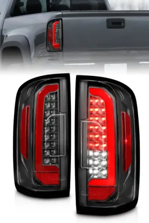 ANZO 15-21 Chevrolet Colorado Full LED Tail Lights w/ Red Lightbar Black Housing Clear Lens Bargain