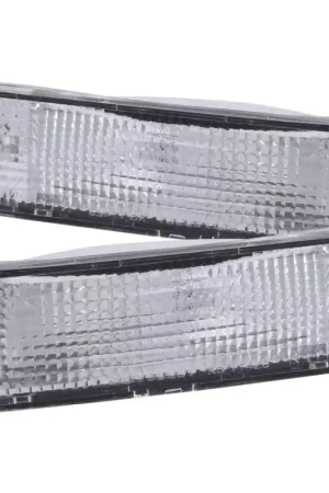 ANZO 1989-1995 Toyota Pickup Euro Parking Lights Chrome w/ Amber Reflector Express Delivery