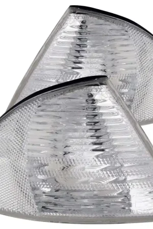 Authentic ANZO Corner Lights 1999-2001 BMW 3 Series E46 Euro Corner Lights Chrome
