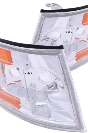 Viral ANZO Corner Lights 1994-1997 Honda Accord Euro Corner Lights Chrome w/ Amber Reflector