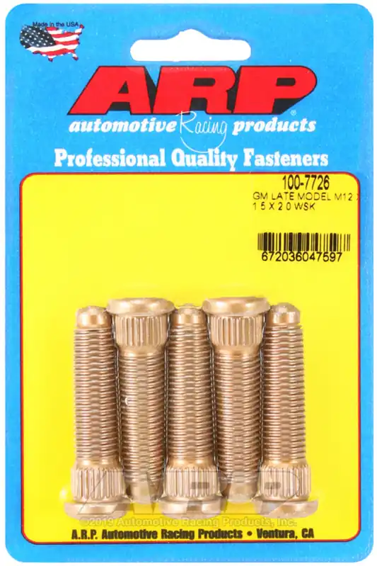 High Quality ARP GM Late Model M12 X 1.5 X 2.0 Wheel Stud Kit