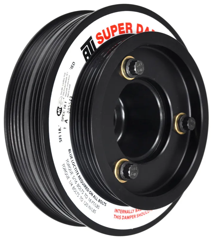 Top Rated ATI Damper - 5.67in - Alum - (3) 4 Grv - Honda B - OEM Style - Bolt On Ps - 1Pc
