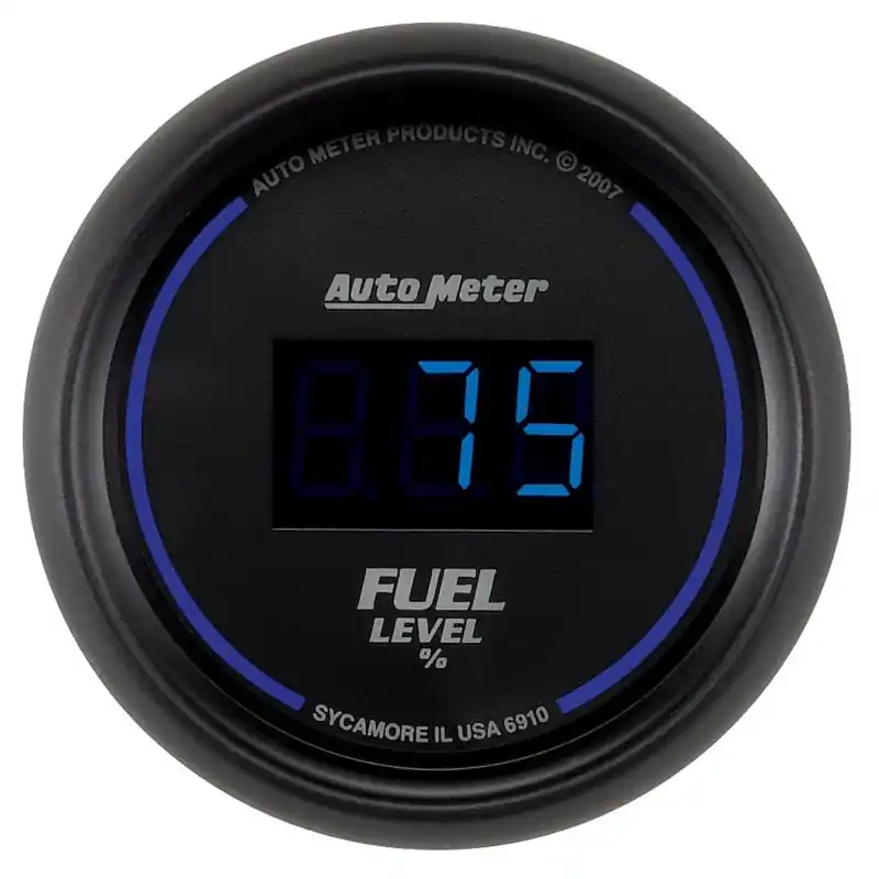 Must Have Autometer Cobalt Digital 52.4mm Black Programmable Empty-Full Range Fuel Level Gauge