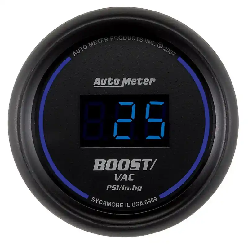 Autometer Cobalt Digital 52.4mm Black Vacuum/Boost Gauge Original