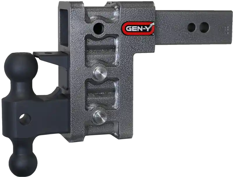 Gen-Y Mega Duty 2.5in Shank 6in Drop 3.5K TW 32K Hitch w/GH-0161 Dual-Ball/Pintle Lock Luxury