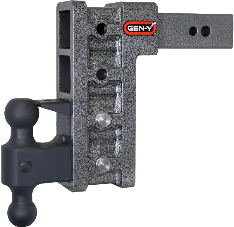 Crafted Gen-Y Mega Duty 2.5in Shank 9in Drop 3.5K TW 32K Hitch w/GH-0161 Dual-Ball/Pintle Lock