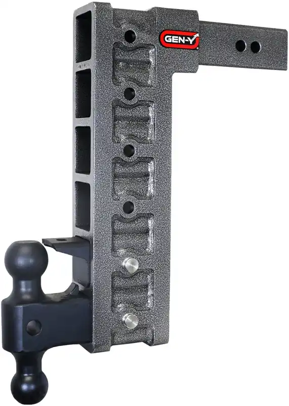 Money Back Guarantee Gen-Y Mega Duty 2.5in Shank 15in Drop 21K Hitch w/Dual-Ball/Pintle Lock/Stabilizer Kit