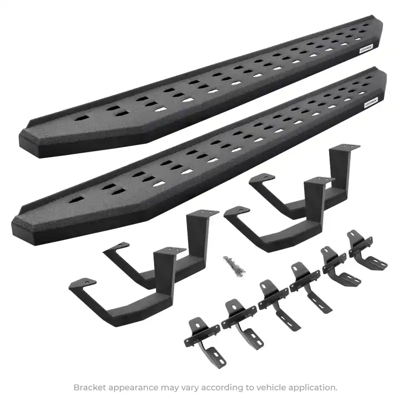 Go Rhino 2022 Toyota Tundra CrwMx Kit w/RB20 Running Board + Brkts + 4 RB20 Drop Steps - Bedlnr Coat Markdown