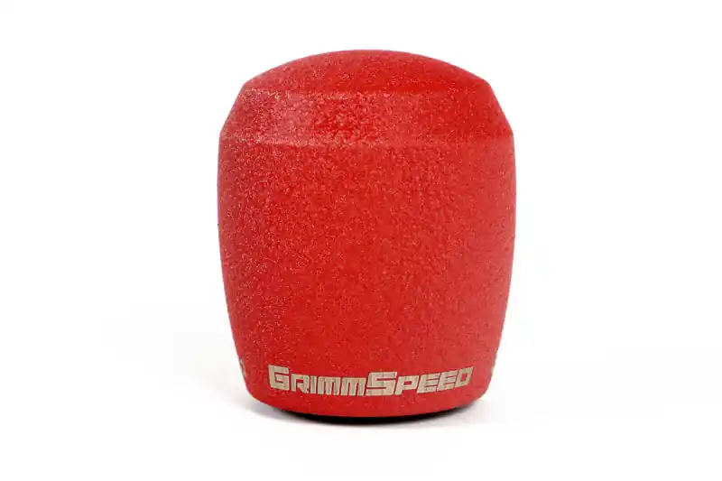 GrimmSpeed Stubby Shift Knob Stainless Steel Red - M12x1.25 One Day Deal