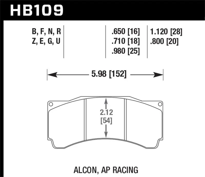 Hawk AP Racing CP5810/5890/5895/6078 / Coleman Series IV DTC-70 Race Brake Pads Limited Time